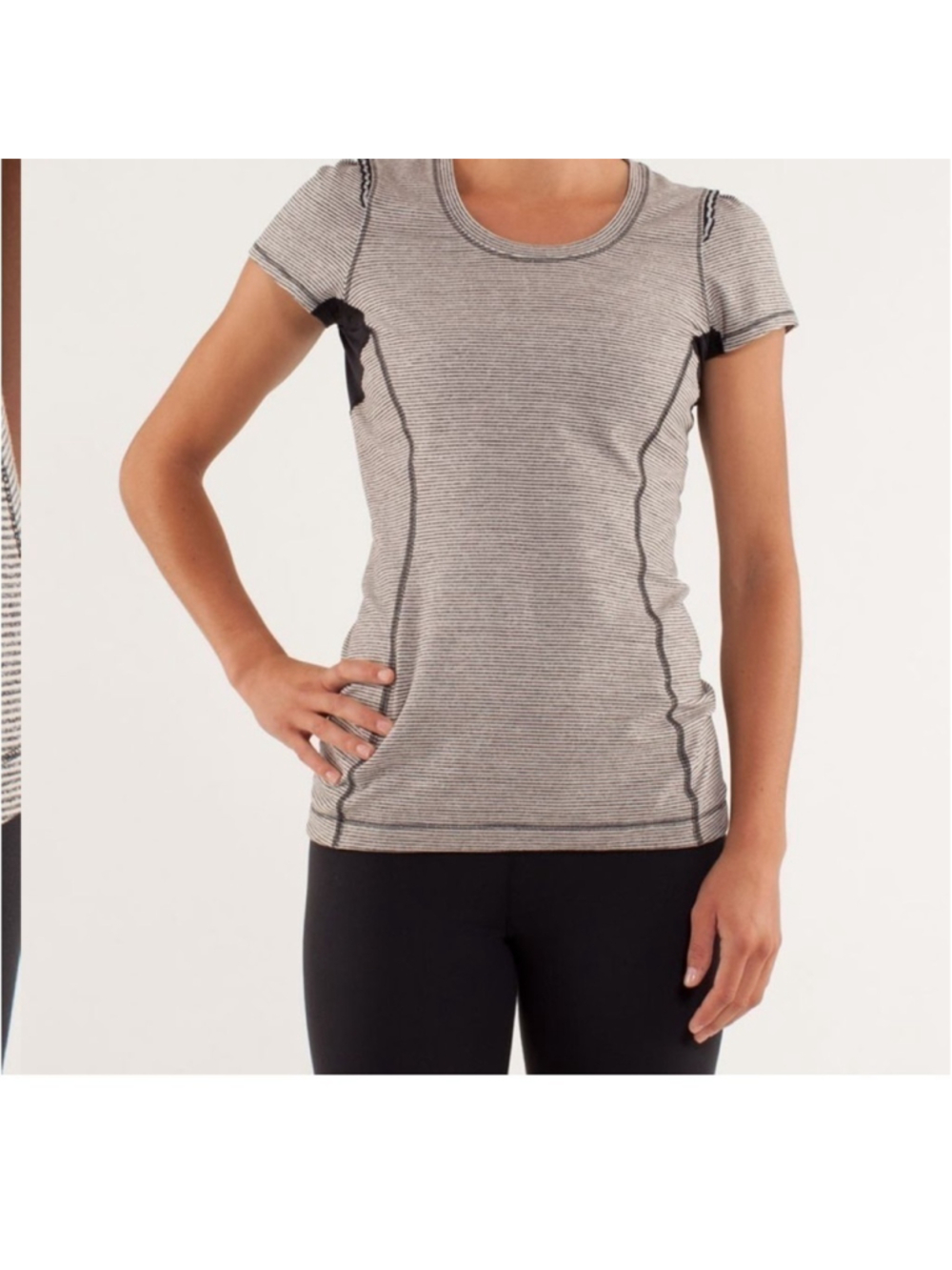 Lululemon Star Runner Short Sleeve
Tonka Stripe Cashew / Heathered Black sz 6 - Picture 2 of 13